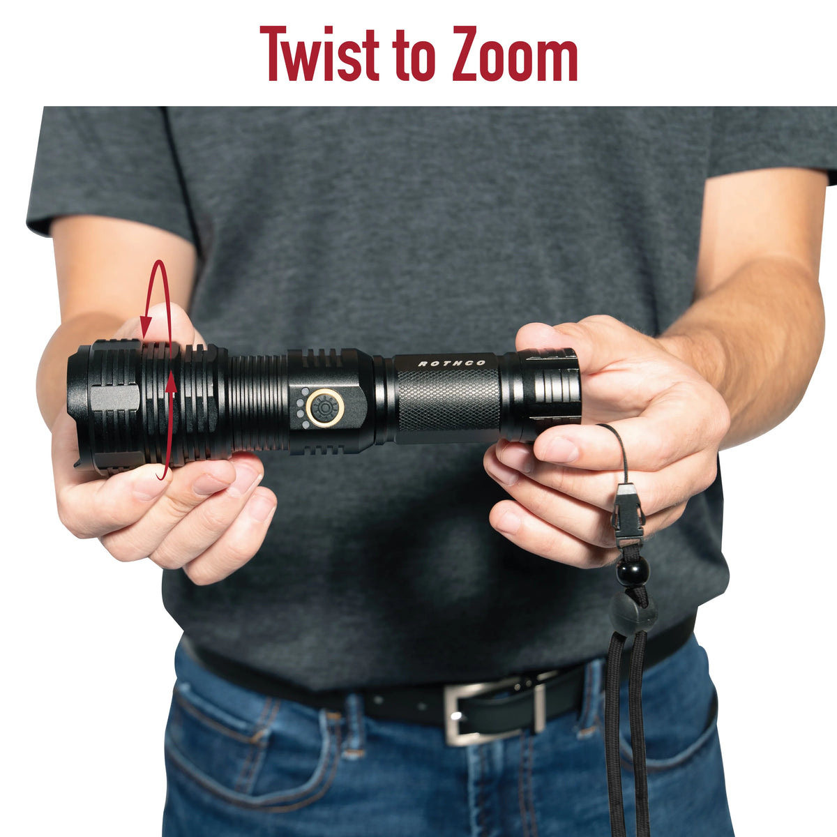 Rechargeable Led Tactical Task Light with Zoom - 1500 Lumens