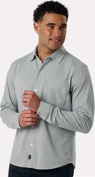Recover Ec650 Eco Button Down Shirt - Ash
