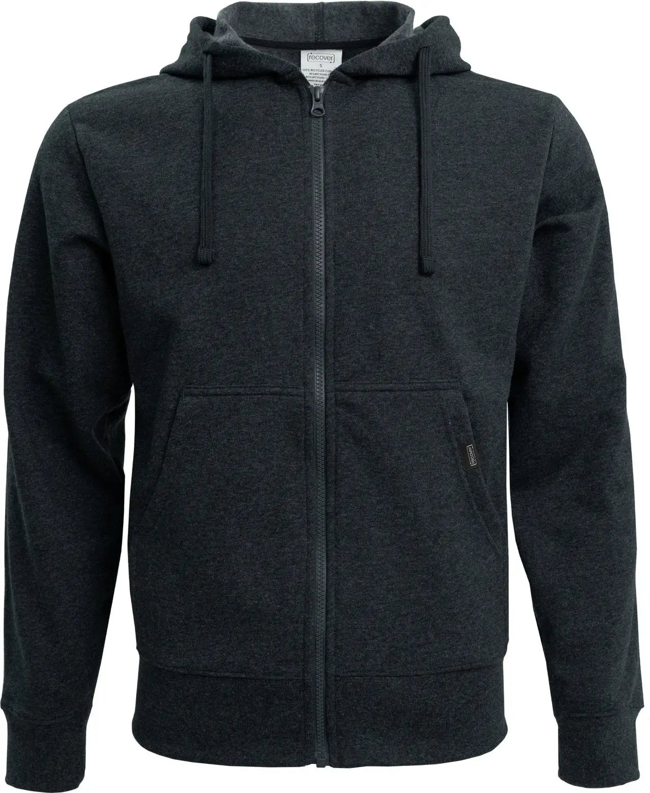 Recover Rc1090 Full Zip Hoodie - Charcoal - Dark Gray / Adult Xs