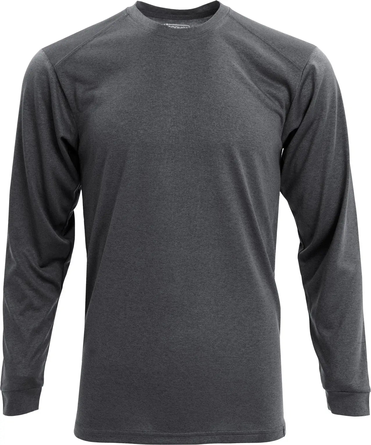 Recover Rd1001 Long Sleeve Sport Tee - Black Heather - Adult Xs