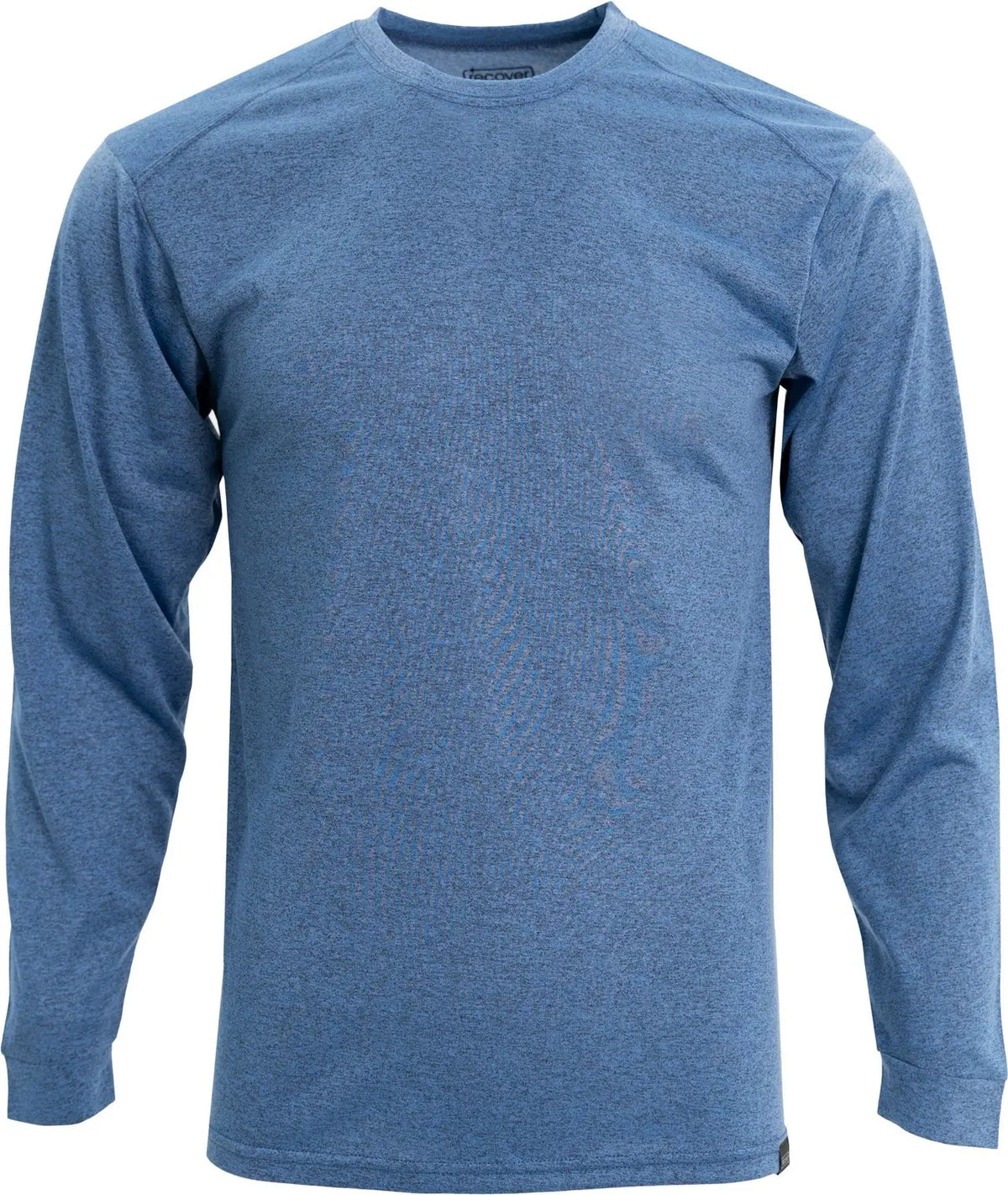 Recover Rd1001 Long Sleeve Sport Tee - Blue Heather - Adult Xs