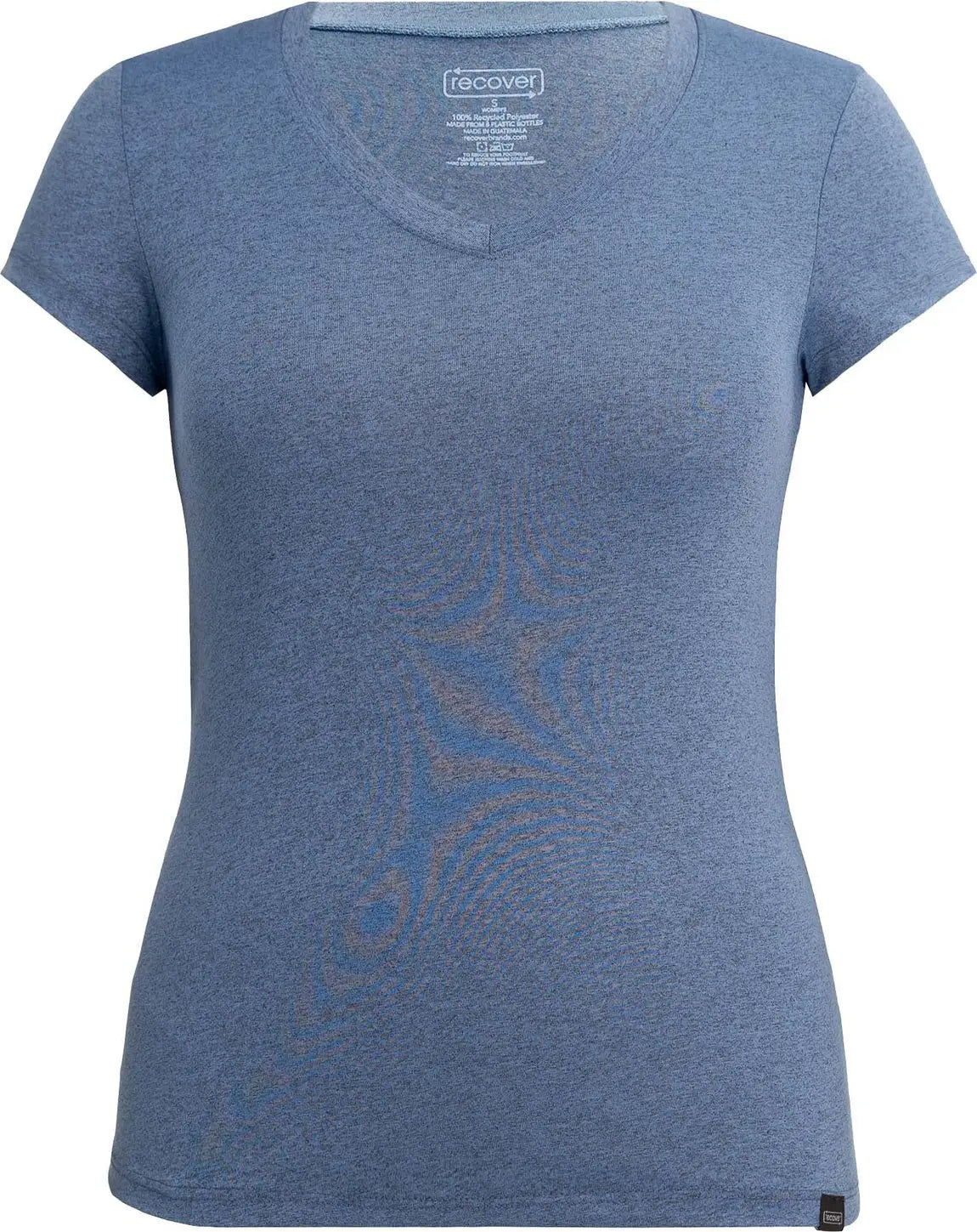 Recover Rd2200v Women’s Sport V-neck - Blue Heather - Ladies Xs