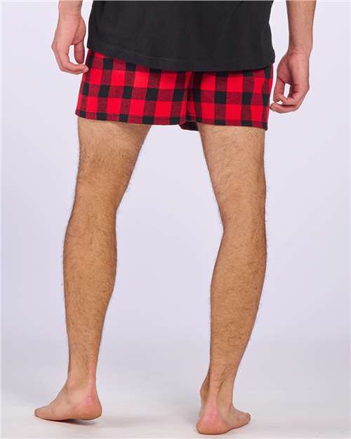 Red/ Black Buffalo Double Brushed Flannel Boxers - BM6701