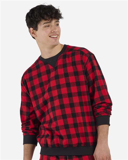 Red/ Black Buffalo Unisex Flannel Pullover - BU5101