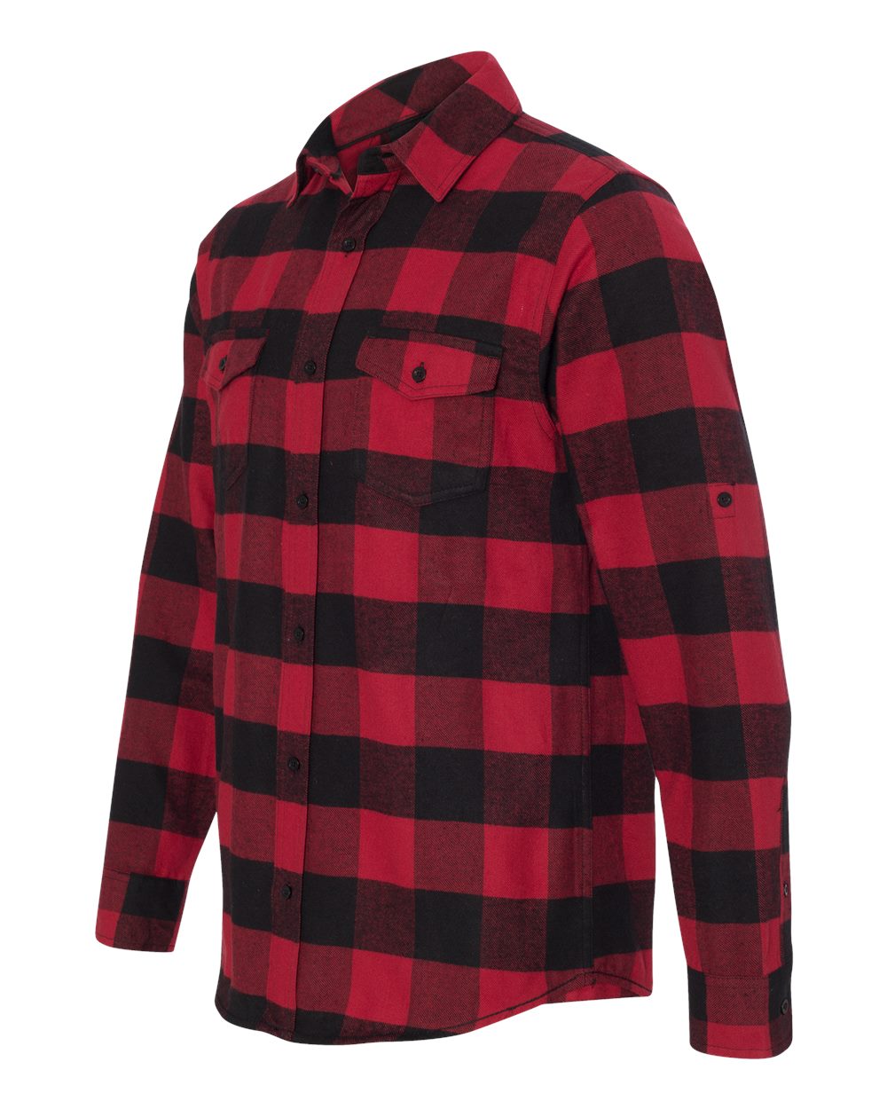 Red/ Black Buffalo Yarn-Dyed Flannel Shirt - 8210