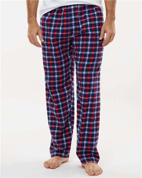 Red Blue Plaid Harley Flannel Pants - BM6624