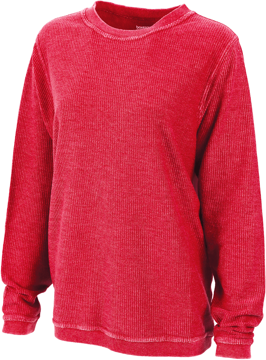 RED BOXERCRAFT ADULT RALLY CORDUROY CREW PULLOVER  grouped