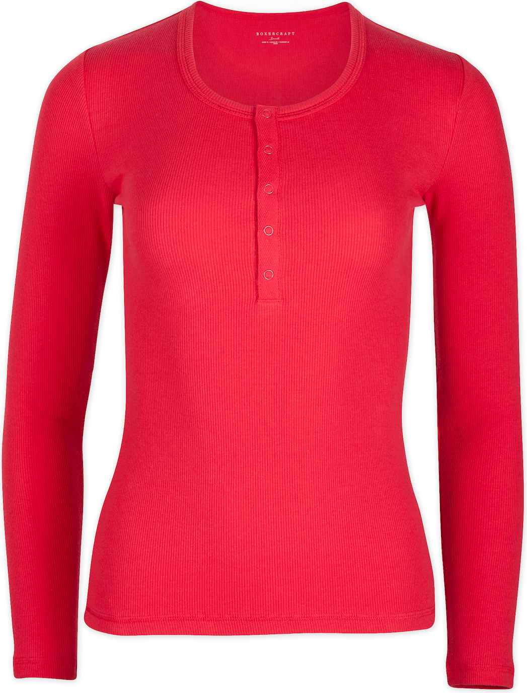 RED BOXERCRAFT HARPER RIB HENLEY  grouped