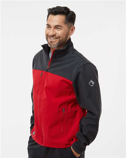 Red/ Charcoal Motion Soft Shell Jacket Tall Sizes - 5350T plain