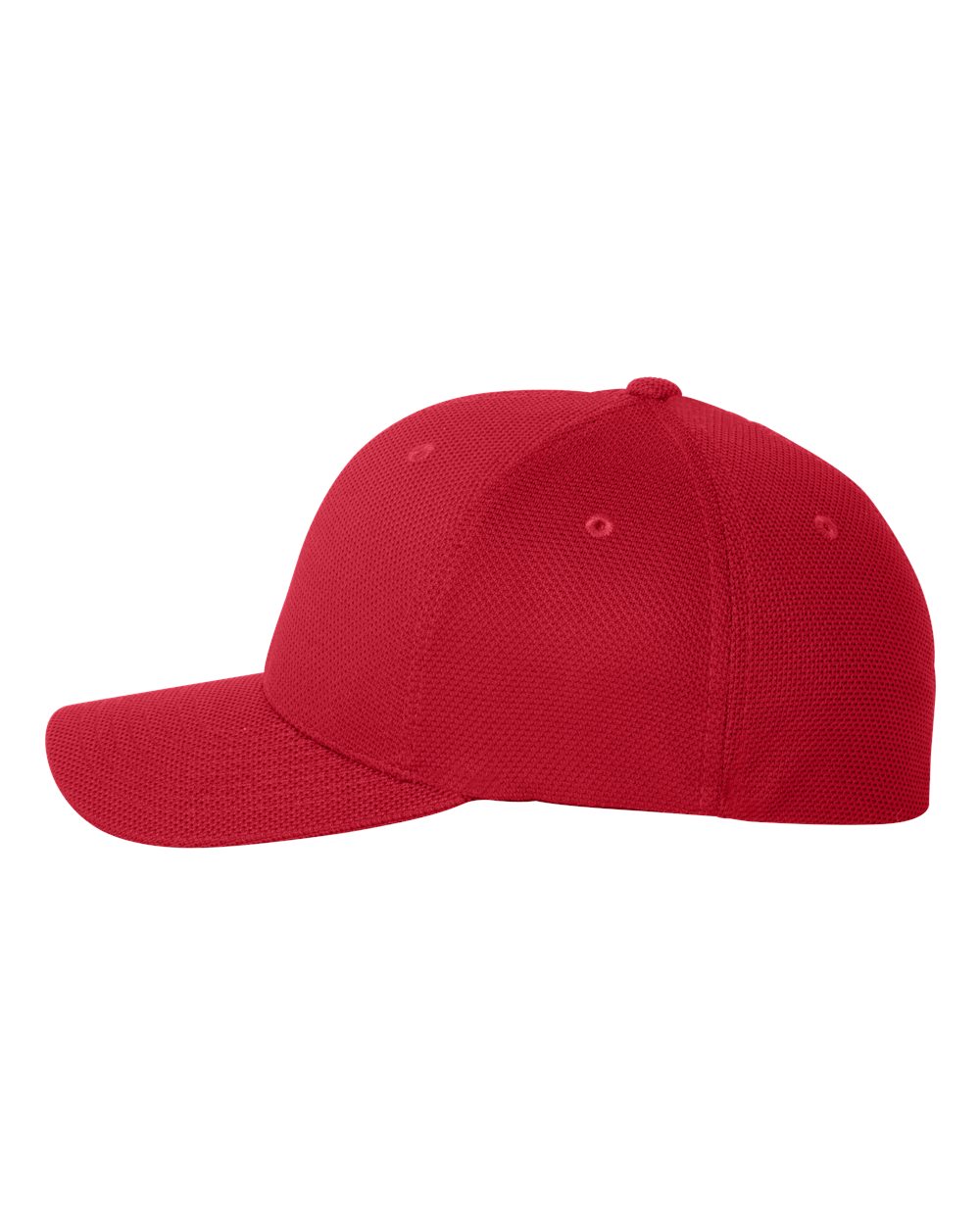 Red Cool & Dry Piqué Mesh Cap - 6577CD plain