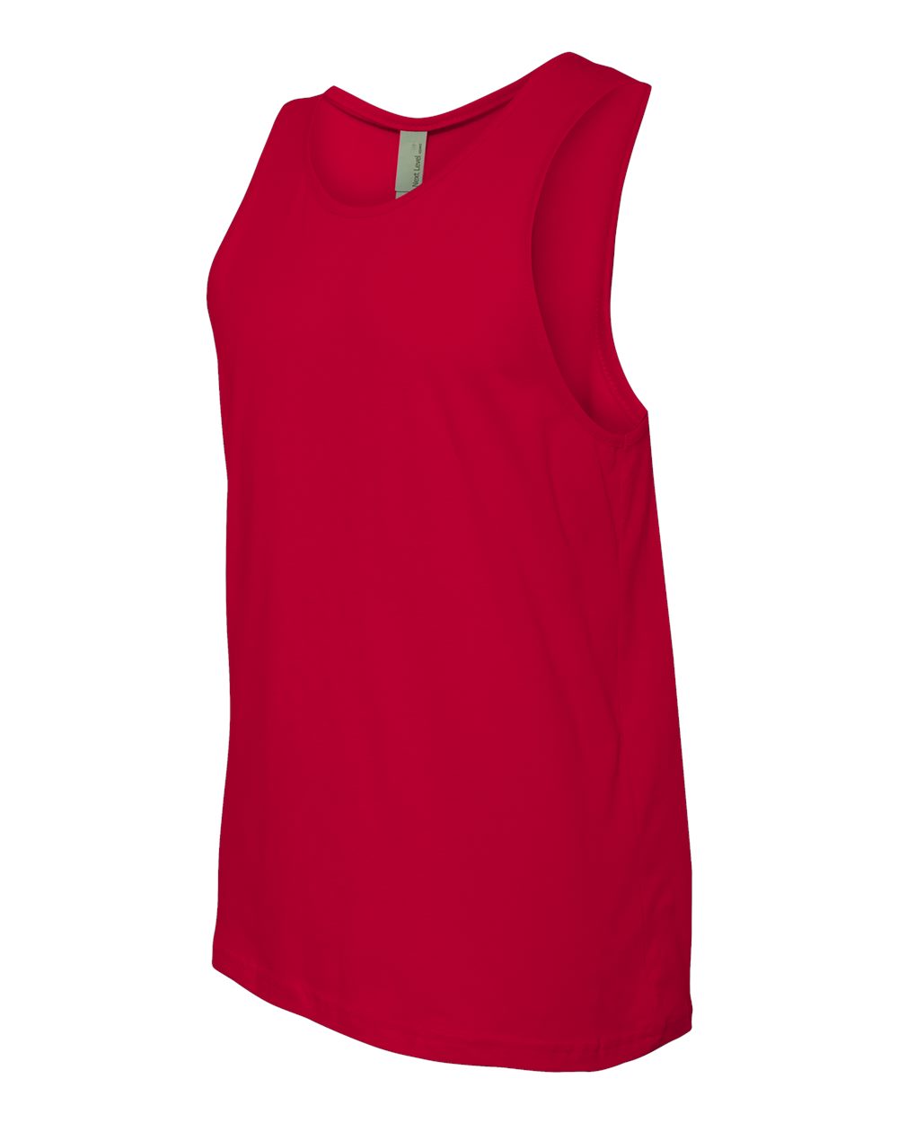 Red Cotton Muscle Tank - 3633
