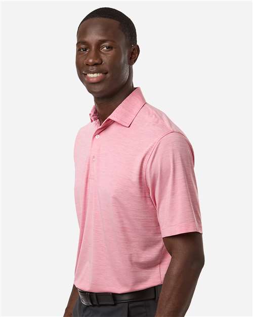 Red Heather Men's Bohemian Striped Heather Performance Polo - 162