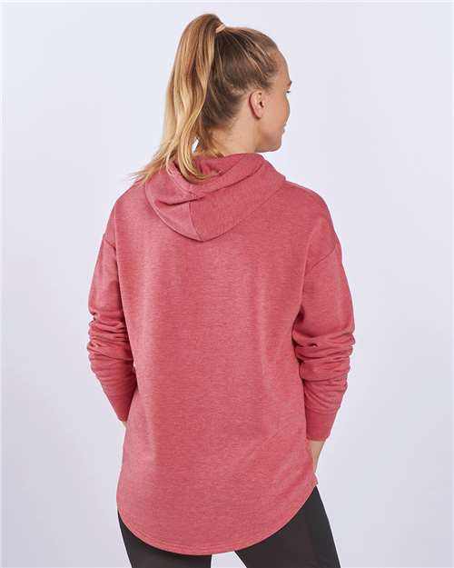 Red Heather Women&#39;s Dream Fleece Hooded Pullover - BW5301