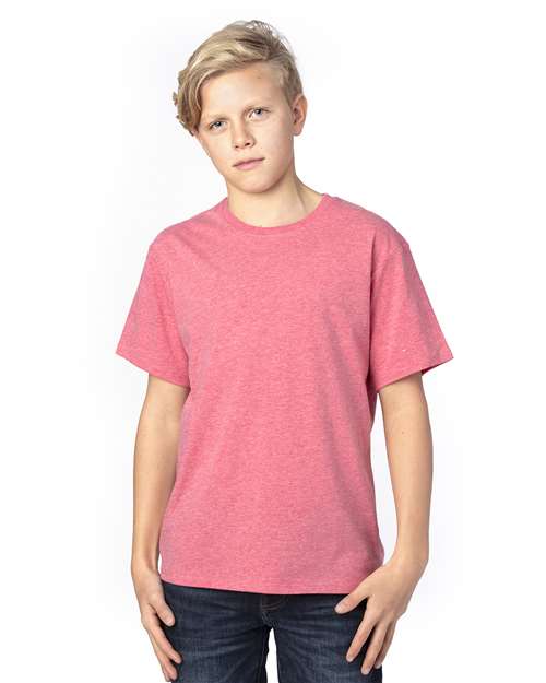 Red Heather Youth Ultimate CVC T-Shirt - 600A