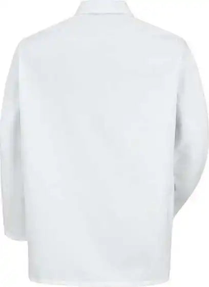 Red Kap 0416 Gripper Front Short Butcher Coat White