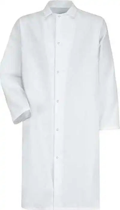 Red Kap 4006 Gripper - Front Butcher Frock - no Pockets - White