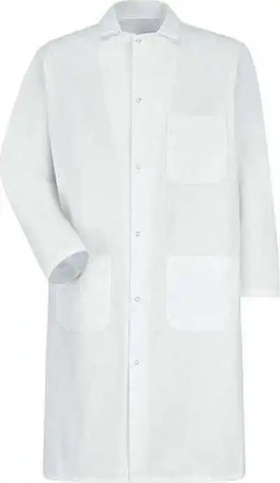 Red Kap 4016 Gripper Front Butcher Frock Exterior Chest Pocket White