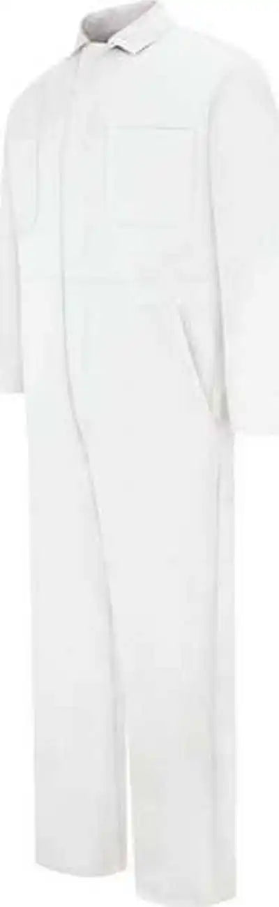 Red Kap Cc14 Snap Front Cotton Coveralls White