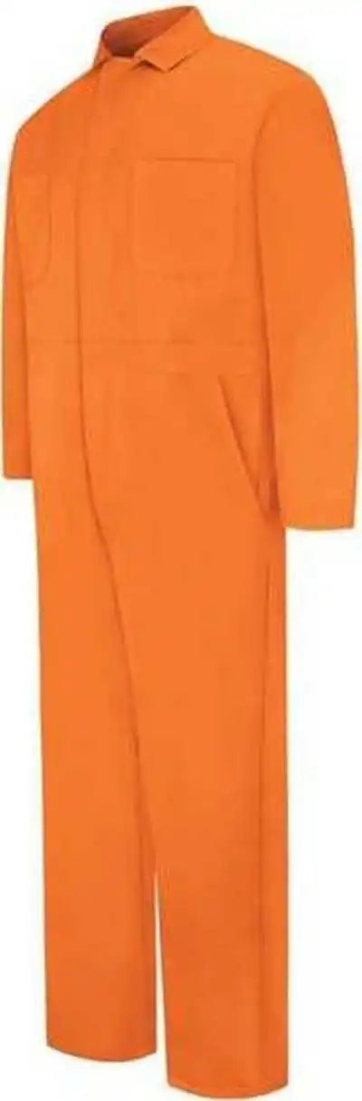 Red Kap Cc14l Snap Front Cotton Coveralls Long Sizes Orange