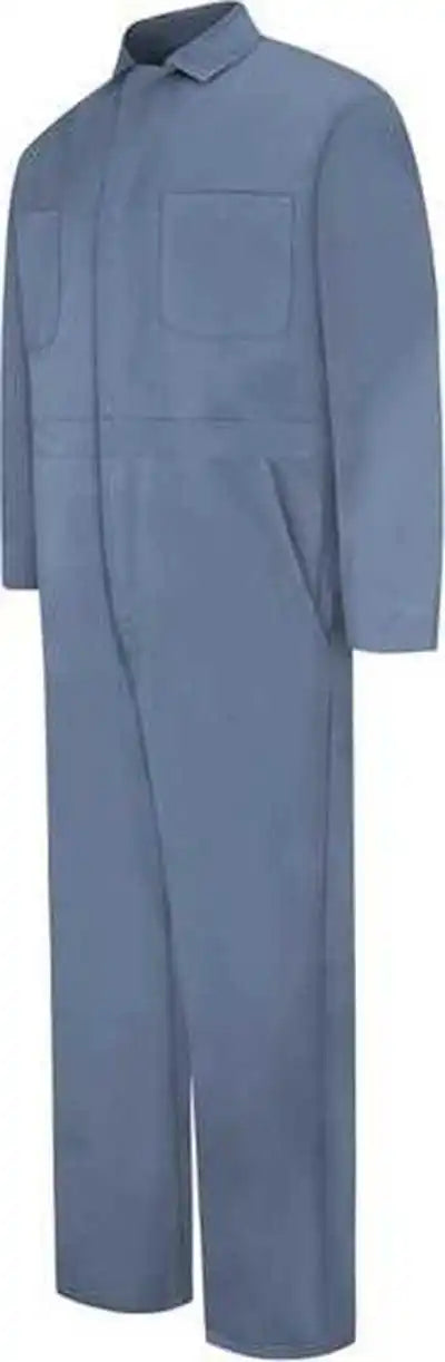 Red Kap Cc14l Snap-front Cotton Coveralls Long Sizes - Postman Blue