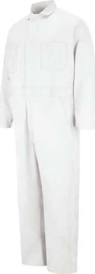 Red Kap Cc16l Button Front Cotton Coverall Long Sizes White