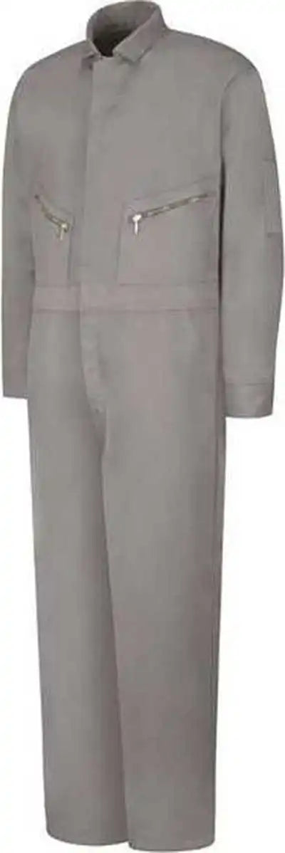 Red Kap Cc18 Zip Front Cotton Coverall Gray