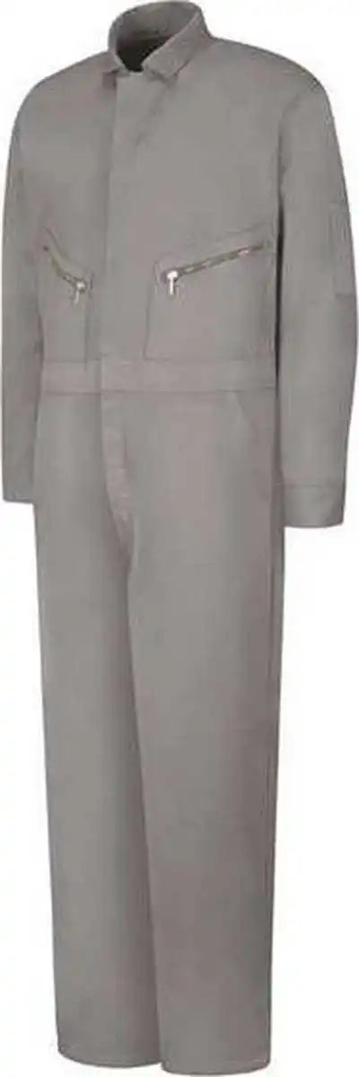 Red Kap Cc18l Zip Front Cotton Coverall Long Sizes Gray