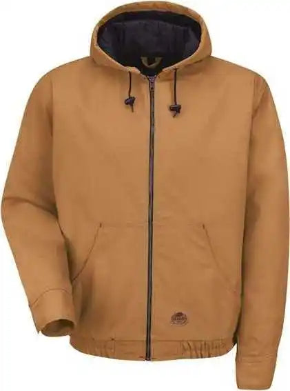Red Kap Jd20 Blended Duck Zip-front Hooded Jacket - Brown