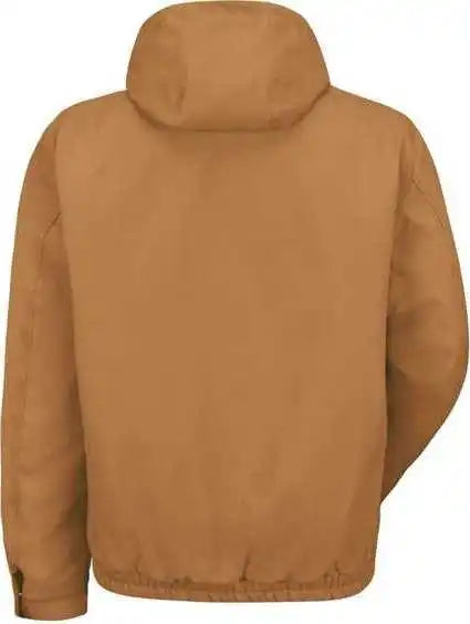 Red Kap Jd20 Blended Duck Zip-front Hooded Jacket - Brown
