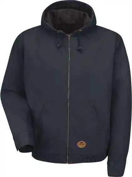 Red Kap Jd20 Blended Duck Zip Front Hooded Jacket Navy