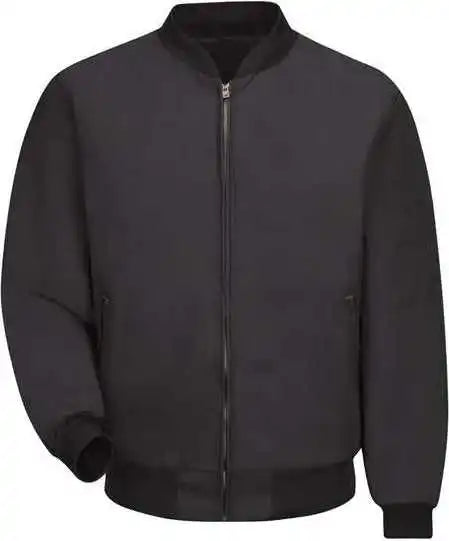 Red Kap Jt38l Solid Team Jacket Long Sizes Black
