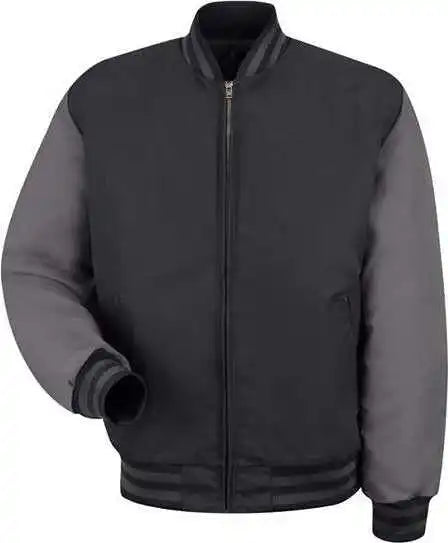 Red Kap Jt40 Duo Tone Team Jacket Black Charcoal