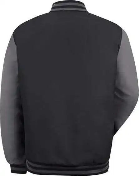 Red Kap Jt40l Duo-tone Team Jacket Long Sizes - Black Charcoal