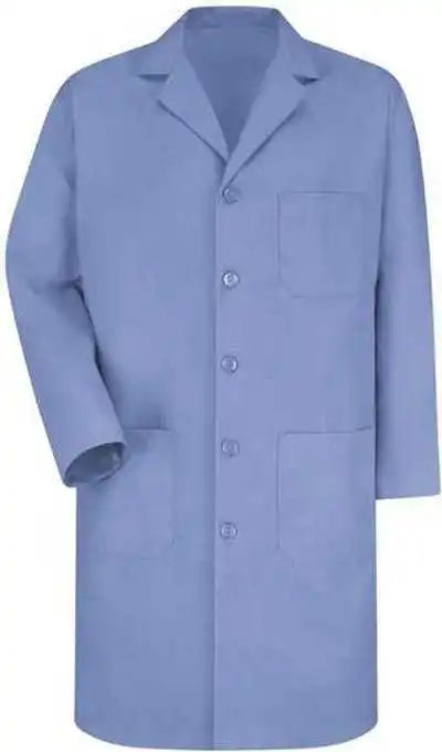 Red Kap Kp14 Button Front Lab Coat Light Blue