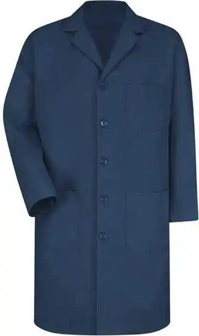 Red Kap Kp14 Button Front Lab Coat Navy