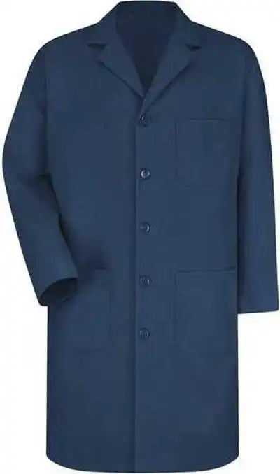 Red Kap Kp14l Button Front Lab Coat Long Sizes Navy