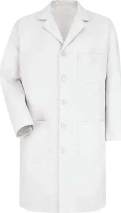 Red Kap Kp14l Button Front Lab Coat Long Sizes White