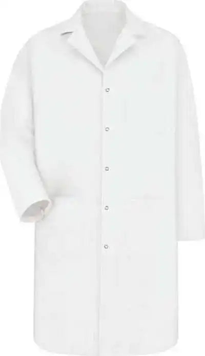 Red Kap Kp18l Gripper Front Lab Coat Long Sizes White