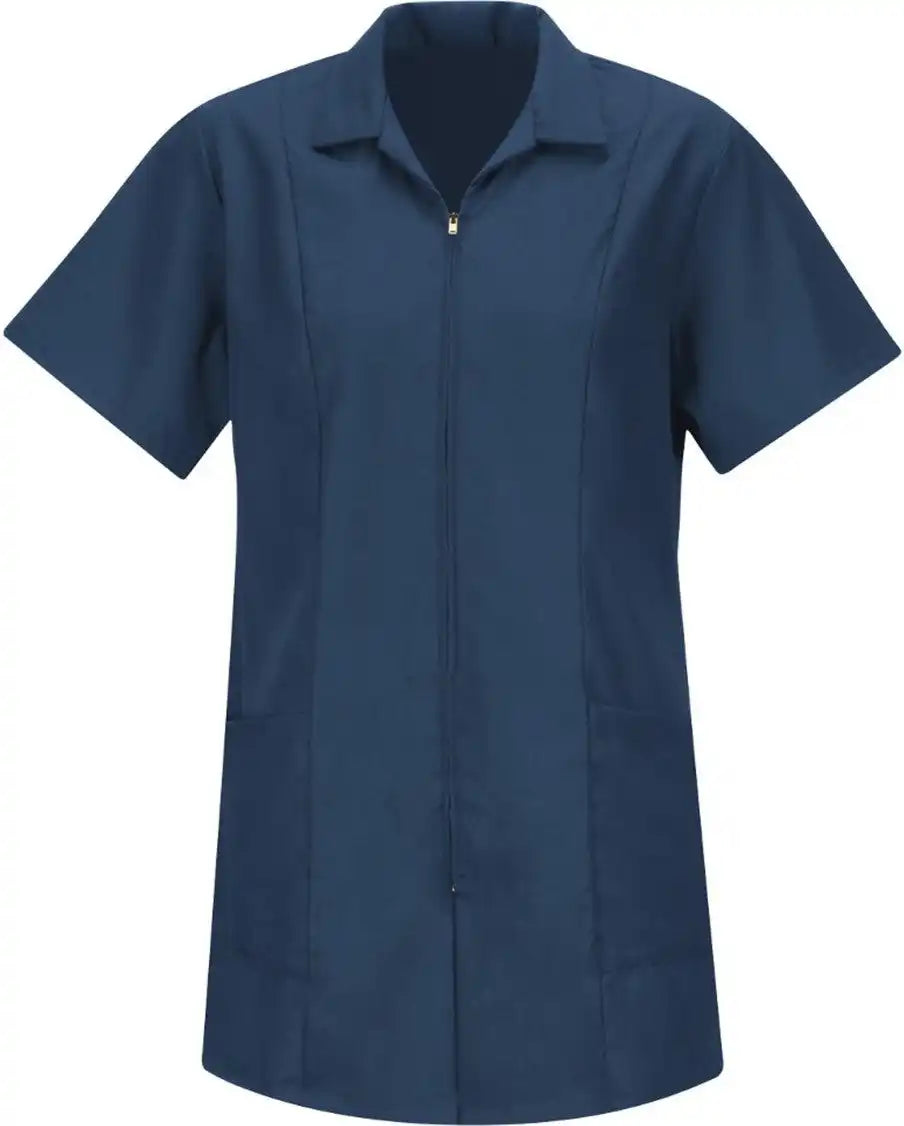 Red Kap Kp43 Women’s Zip Front Smock - Navy - Xs