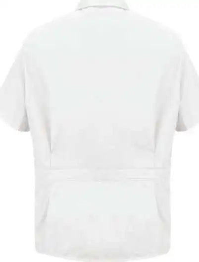 Red Kap Kp44 Zip Front Smock White