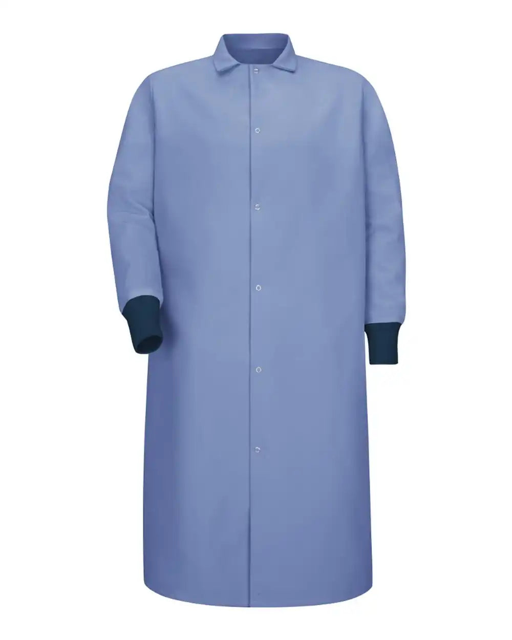 Red Kap Ks60 Gripper-front Pocketless Butcher Coat with Knit Cuffs - Light Blue - s