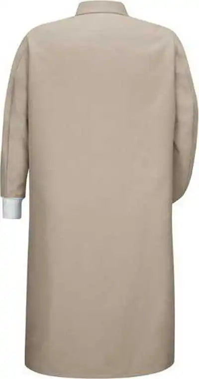 Red Kap Ks60 Gripper-front Pocketless Butcher Coat with Knit Cuffs - Tan