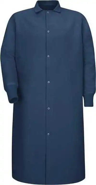 Red Kap Ks60 Gripper Front Pocketless Butcher Coat with Knit Cuffs Navy