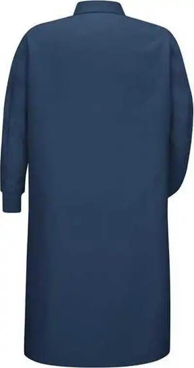 Red Kap Ks60 Gripper Front Pocketless Butcher Coat with Knit Cuffs Navy