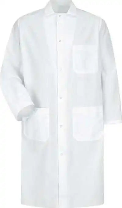 Red Kap Ks64 Butcher Coat with Interior Chest Pocket - White