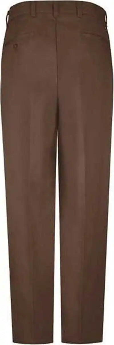 Red Kap Pc20 Wrinkle-resistant Cotton Work Pants - Brown - Unhemmed