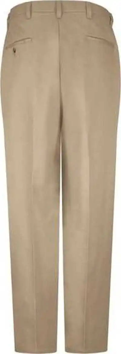 Red Kap Pc44 Plain Front Casual Cotton Pants Khaki Unhemmed