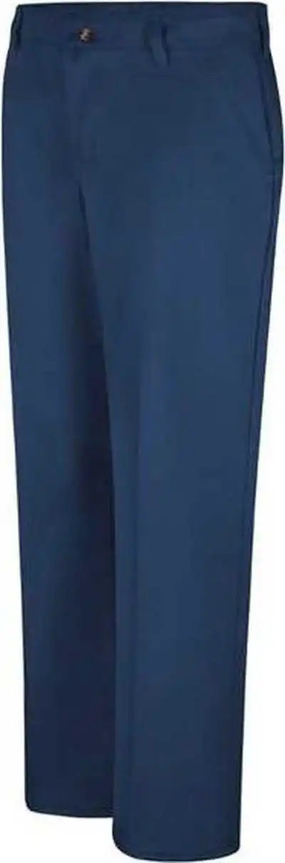 Red Kap Pc45 Women’s Plain Front Cotton Pants Navy Unhemmed