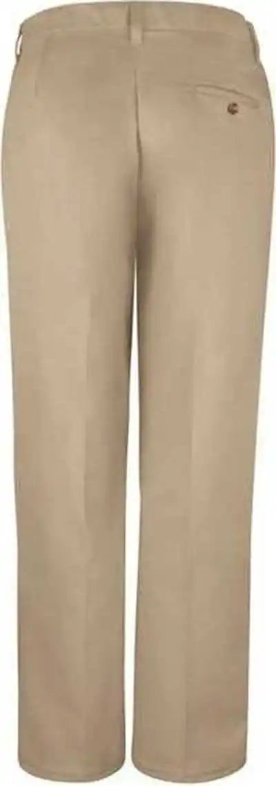 Red Kap Pc45ext Women’s Plain Front Cotton Pants Additional Sizes - Khaki - Unhemmed