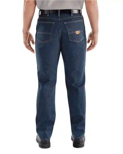 Red Kap Pd54ext Classic Work Jeans - Extended Sizes - Prewashed Indigo - 32i